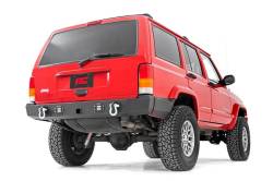 Rough Country Suspension Systems - Rough Country 110504 Heavy Duty Black Rear Bumper for 84-01 Jeep Cherokee XJ - Image 4
