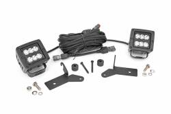 Rough Country A-Pillar 2" LED Ditch Light Kit-Spot for Jeep JL/JT 70052