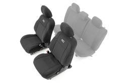 Rough Country 91030 Black Front Seat Covers for 16-23 Toyota Tacoma Double Cab