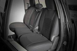 Rough Country Suspension Systems - Rough Country Front/Rear Seat Covers Black for 09-18 Ram Trucks Crew 91029 - Image 3