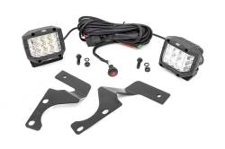 Rough Country 70793 A-Pillar 3" LED Ditch Light Kit-Flood for 10-24 4Runner