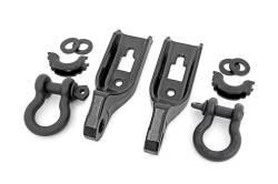 Rough Country Front Tow Hook/D-Ring Kit Black 09-20 Ford F150 RS158