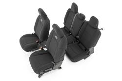 Rough Country Front/Rear Seat Covers Black for Gladiator JT 91034