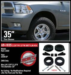 ReadyLift - ReadyLift 69-1035 2.25" Front 1.5" Rear SST Lift Kit for 09-12 Ram 1500 RWD - Image 2