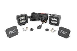 Rough Country 71047 A-Pillar 2" LED Ditch Light Kit-Spot for 21-25 Ford Bronco