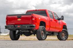 Rough Country Suspension Systems - Rough Country 10779 Heavy Duty Black Rear Bumper for 11-19 Silverado/Sierra HD - Image 2