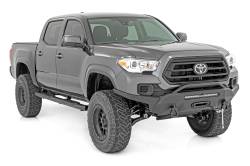 Rough Country Suspension Systems - Rough Country 4.5" Oval Tube Nerf Steps Black for 05-23 Tacoma Double 21008 - Image 2