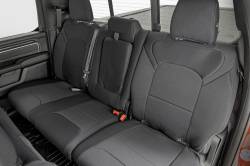 Rough Country Suspension Systems - Rough Country Front/Rear Seat Covers Black for 19-24 Ram 1500 Crew 91041 - Image 3