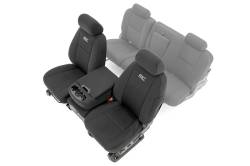 Rough Country Front Seat Covers Black 07-13 Silverado/Sierra Crew 91032