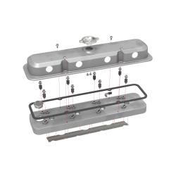 Holley - Holley Performance 241-190 LS Engine Valve Cover Set for 1900 GM LS Car 294-427 - Image 4