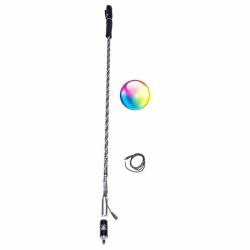5150 Whips 24" Bluetooth Control LED Safety Whip w/Magnet Mount & Flag-Each