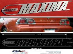 Quality Automotive Accessories - Quality Automotive SGR24540 Stainless Graphic/Emblem for Nissan Maxima - Image 1