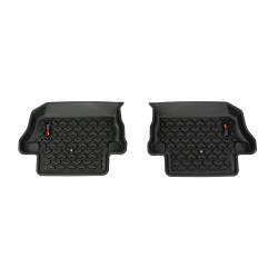 Rugged Ridge - Rugged Ridge 12950.49 Floor Liner Rear Black 2018-2020 Jeep Wrangler JL 2 Dr - Image 1