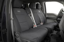 Rough Country Suspension Systems - Rough Country 91067 Front Seat Covers Black for 15-25 F150/Super Duty Crew - Image 1