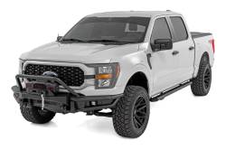 Rough Country Suspension Systems - Rough Country 51216W Tubular Front Winch Bumper Black for 21-23 Ford F150 - Image 2
