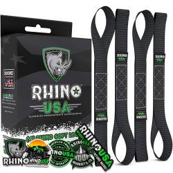 Rhino USA - Rhino USA SOFT4PACK-BLK Soft Loops Motorcycle Tie-Down Set 4pc Black - Image 1