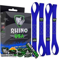 Rhino USA - Rhino USA SOFT4PACK-BLU Soft Loops Motorcycle Tie-Down Set 4pc Blue - Image 1