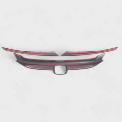 Trim Illusion - Trim Illusion ABS6564BLK Black Front Grille Overlay 16-21 Honda Civic - Image 3