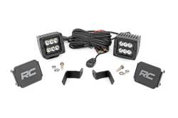 Rough Country A-Pillar 2" LED Ditch Light Kit-Spot 15-24 Ford F150 71028