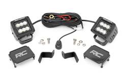 Rough Country A-Pillar 2" LED Ditch Light Kit-Flood 15-24 Ford F150 71029