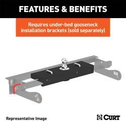 CURT - CURT 60619 Double Lock EZr Gooseneck Hitch 2-5/16" Ball 30K Brackets Required - Image 6