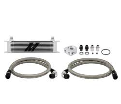 Mishimoto MMOC-U Universal 10 Row Oil Cooler Kit Metal Braided Lines