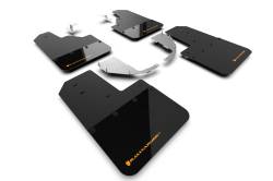 Rally Armor - Rally Armor MF85-NO-ST-COR Black Mud Flap Cy Orange Logo - Image 1