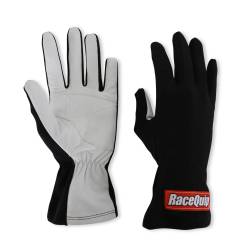 Racequip - RaceQuip 350005RQP 350 Series 1-Layer Nomex Race Gloves Black Large - Image 2