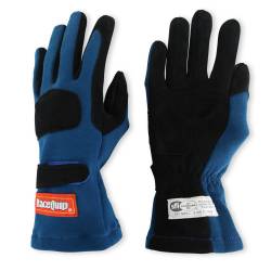 Racequip - RaceQuip 355025RQP 355 Series 2-Layer Nomex Race Gloves Blue Large - Image 2