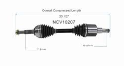GSP - GSP NCV10207 Front Left CV Axle Assembly for Chevy/GMC 2.2 4.3 - Image 6