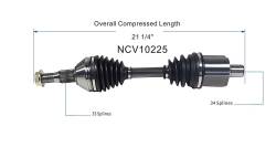 GSP - GSP NCV10225 Buick/Chevy/Pontiac Front Left CV Axle Assembly - Image 6