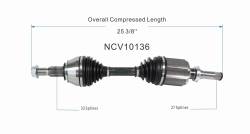 GSP - GSP NCV10136 Front Left CV Axle Assembly for 17-19 GMC Acadia 3.6 - Image 6