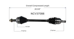 GSP - GSP NCV37088 Front Left CV Axle Assembly for Kia 1.8 2.0 - Image 6
