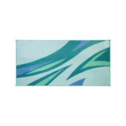 Faulkner - Faulkner 46294 8x20 Reversible RV Patio Mat Green/Blue Summer Waves - Image 2