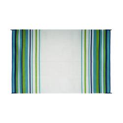 Faulkner - Faulkner 68679 9x18 Multipurpose Mat Striped Aqua/Navy/Lime/White - Image 1