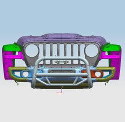 Black Horse Off Road - Black Horse MBT-MJ105 Max-T Bull Bar Textured Black for 20-25 Gladiator/Wrangler - Image 2