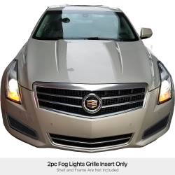 APS - APS Wire Mesh Fog Light Grilles Black 13-14 Cadillac ATS GR01GEI54H - Image 1