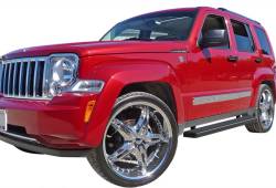 APS - APS IStep 6" Running Boards Black for 08-13 Jeep Liberty IB10FBA9B - Image 2