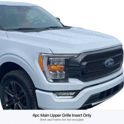 APS - APS Stainless Billet Grille Black 21-23 Ford F150 XL/XLT GR06FEJ77J - Image 1