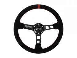 PRP - PRP SRG142 Deep Dish Suede Steering Wheel 13" Diameter Red - Image 1