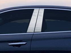 Quality Automotive Accessories - QAA PP19328 4Pc Stainless Steel Pillar Trim for 2019-2025 Genesis G70 - Image 1