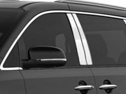 Quality Automotive Accessories - QAA PP14815 4Pc Stainless Steel Pillar Trim for 14-20 Kia Sedona - Image 1