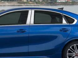 Quality Automotive Accessories - QAA PP19811 6Pc Stainless Steel Pillar Trim for 2019-2024 Kia Forte - Image 1