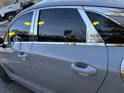 Quality Automotive Accessories - QAA PP71807 8Pc Stainless Steel Pillar Trim for 2021-2025 Kia K5 - Image 1