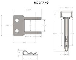 BulletProof Hitches - BulletProof MD2TANG Medium Duty 2-Tang Clevis Attachment - Image 7