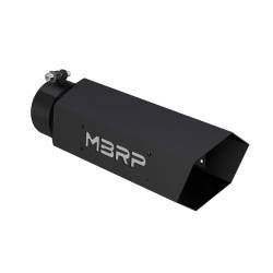 MBRP Exhaust - MBRP Exhaust T5164BLK Black Series Universal 4" Hexagon Shaped Exhaust Tip - Image 1