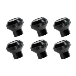 Rugged Ridge 11126.02 Dash Knob Set Billet Stainless Steel Black
