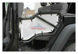 Steinjager - Steinjager Mesh Tube Door Covers Rear-White for Wrangler JK J0041356 - Image 1