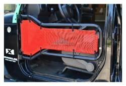 Steinjager Mesh Tube Door Covers Front Red for Wrangler JK J0041373