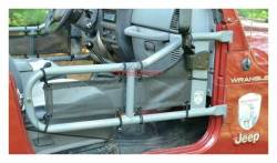 Steinjager Mesh Tube Door Covers Front Black for Wrangler TJ J0041190